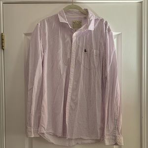 Jack Wills men’s white blue and pink striped shirt